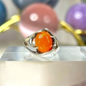 Fire Opal Ring on 925 size 5.5 🧡✨🧡 FO2
